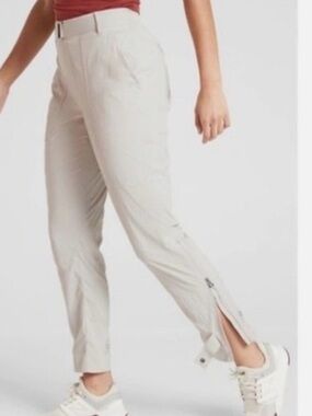 Athleta Trekkie Lightweight Light Grey Athletic Track Pants